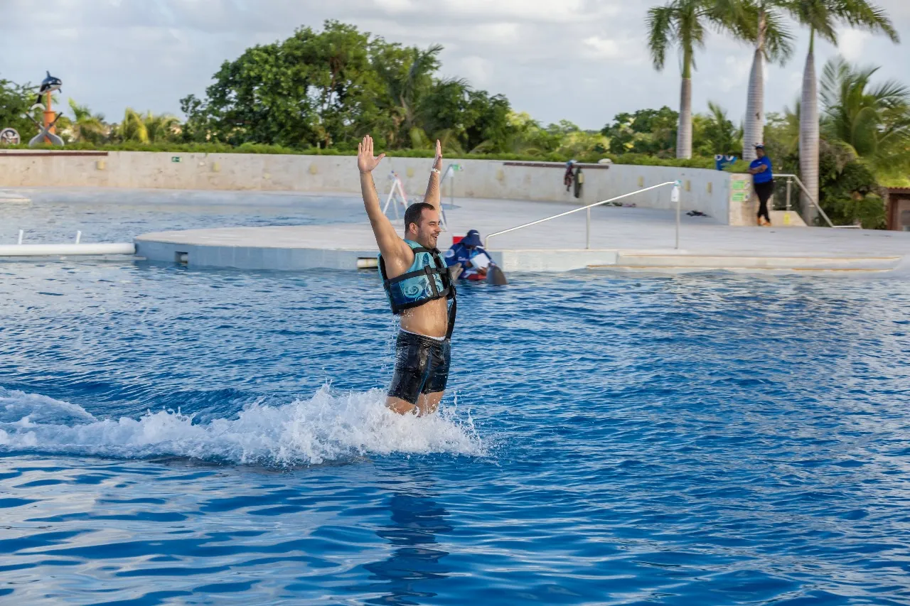 Interacción con delfines en el programa Excellence