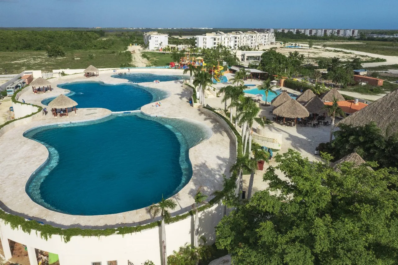Vista aérea del parque marino en Punta Cana